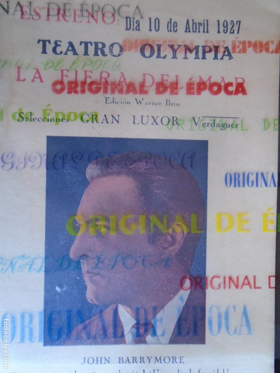 Cine: (OH-008)PROGRAMA LA FIERA DEL MAR A&Ntilde;O 1927- TEATRO OLIMPIA (HUESCA)