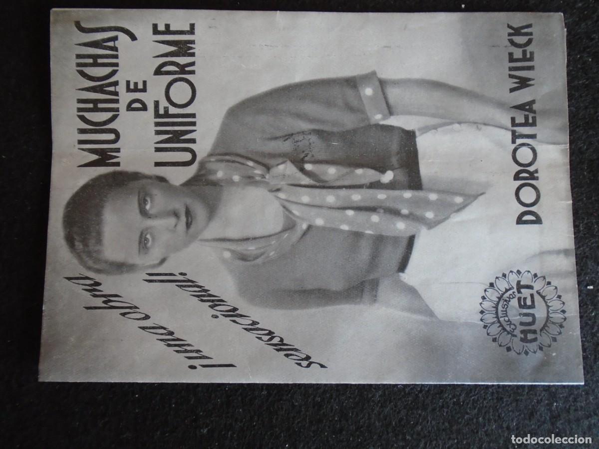 Cine: (OH-011)PROGRAMA MUCHACHAS DE UNIFORME A&Ntilde;O 1932- TEATRO OLIMPIA (HUESCA)