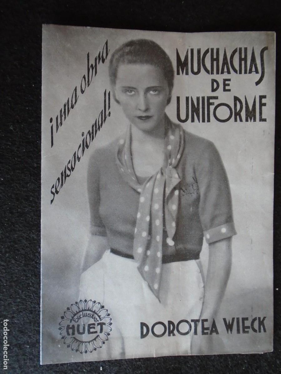Cine: (OH-011)PROGRAMA MUCHACHAS DE UNIFORME A&Ntilde;O 1932- TEATRO OLIMPIA (HUESCA)