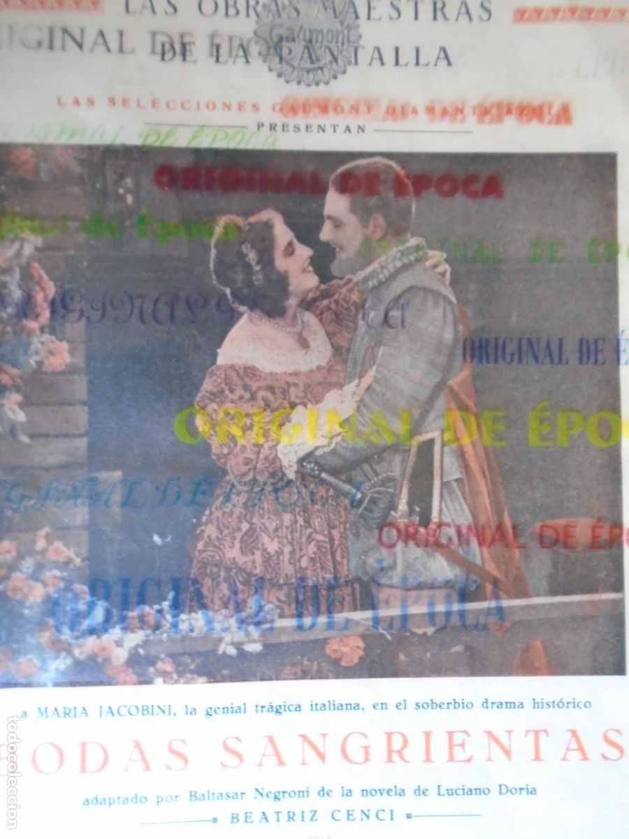 Cine: (OH-022)PROGRAMA BODAS SANGRIENTAS A&Ntilde;O 1928- TEATRO OLIMPIA (HUESCA)