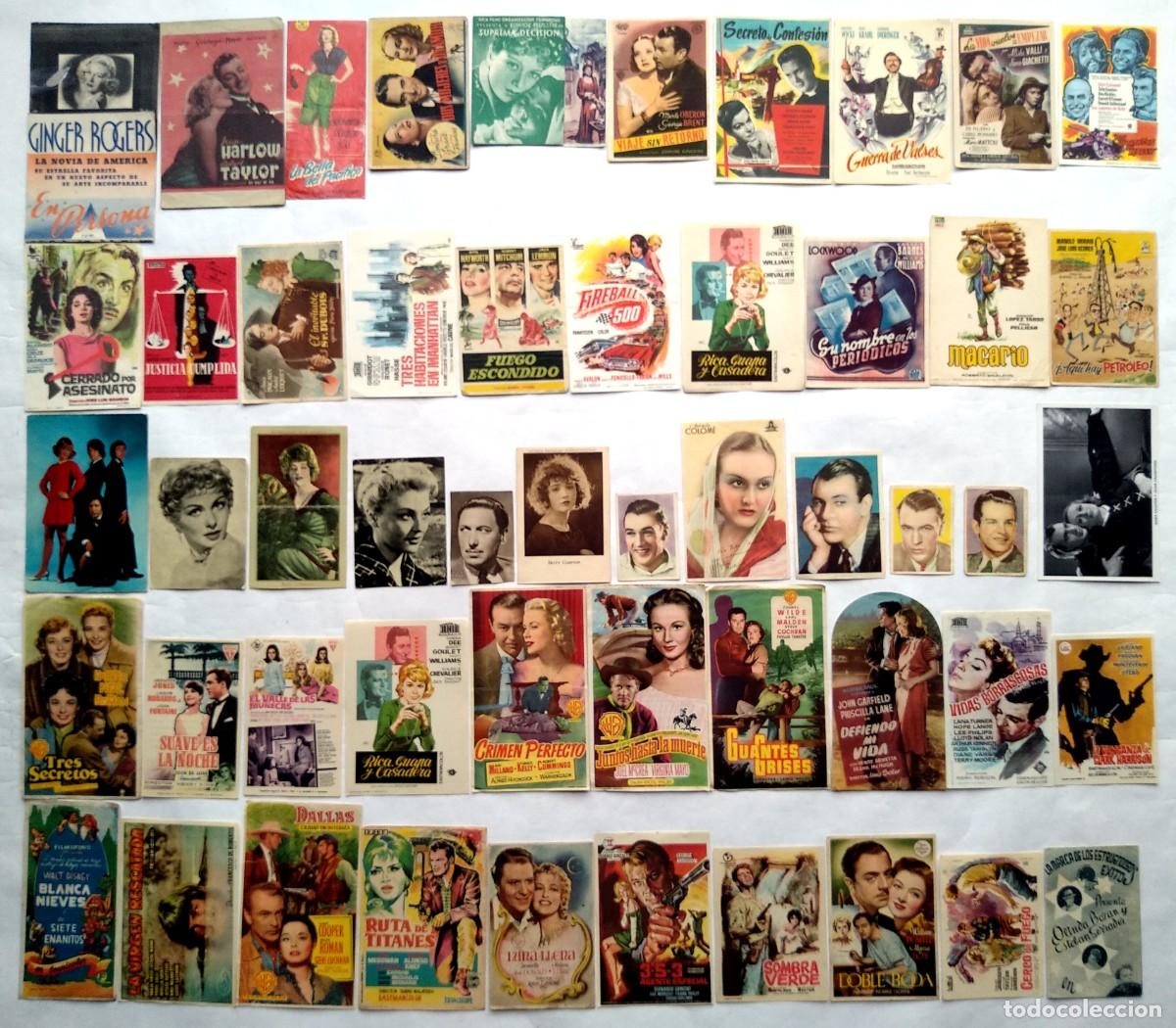 Cine: 50 PROGRAMAS VARIADOS, LOTE N&ordm; 298. ( 15 CON EL DORSO IMPRESO).