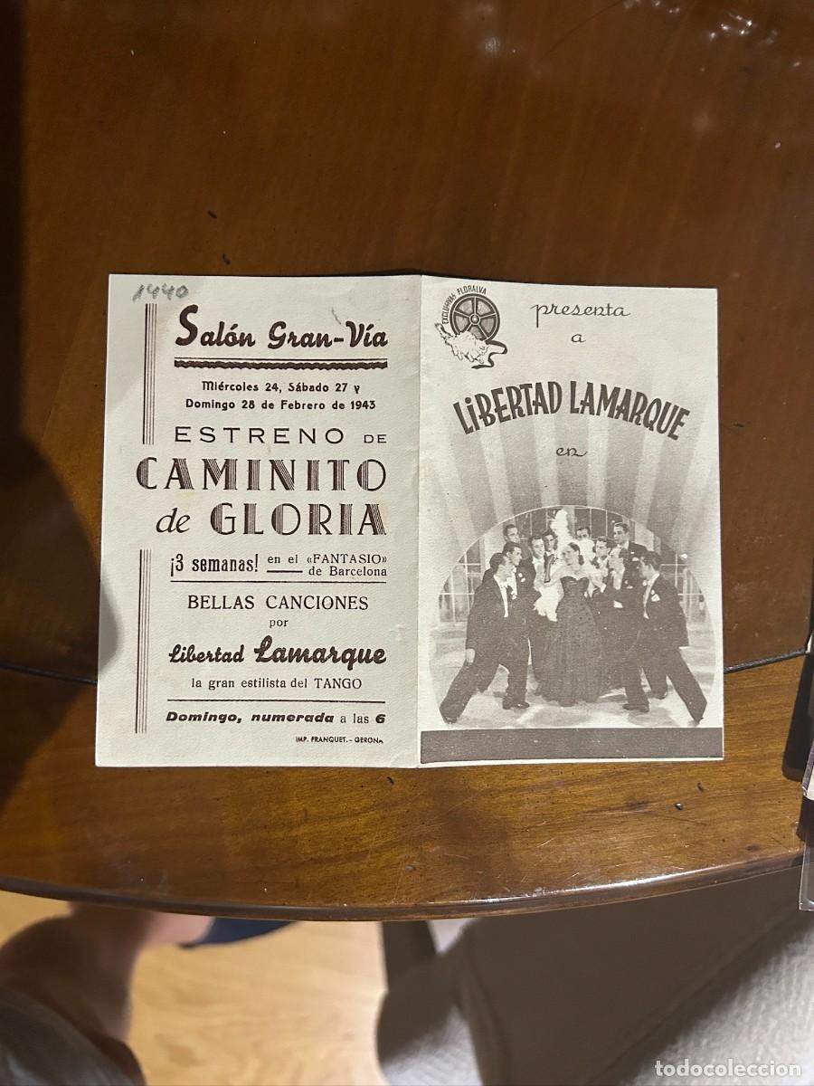 Cine: 1440 caminito de gloria salon gran via gerona buen estado con publicidad