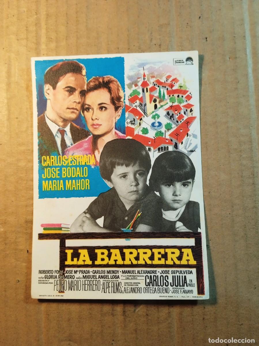 Cine: FOLLETO DE MANO SIN PUBLICIDAD LA BARRERA - Foto 1