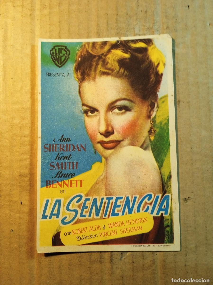 Folhetos de m&atilde;o de filmes antigos de cinema: FOLLETO DE MANO SIN PUBLICIDAD LA SENTENCIA