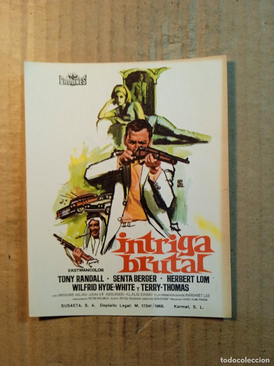Folhetos de m&atilde;o de filmes antigos de cinema: FOLLETO DE MANO SIN PUBLICIDAD INTRIGA BRUTAL