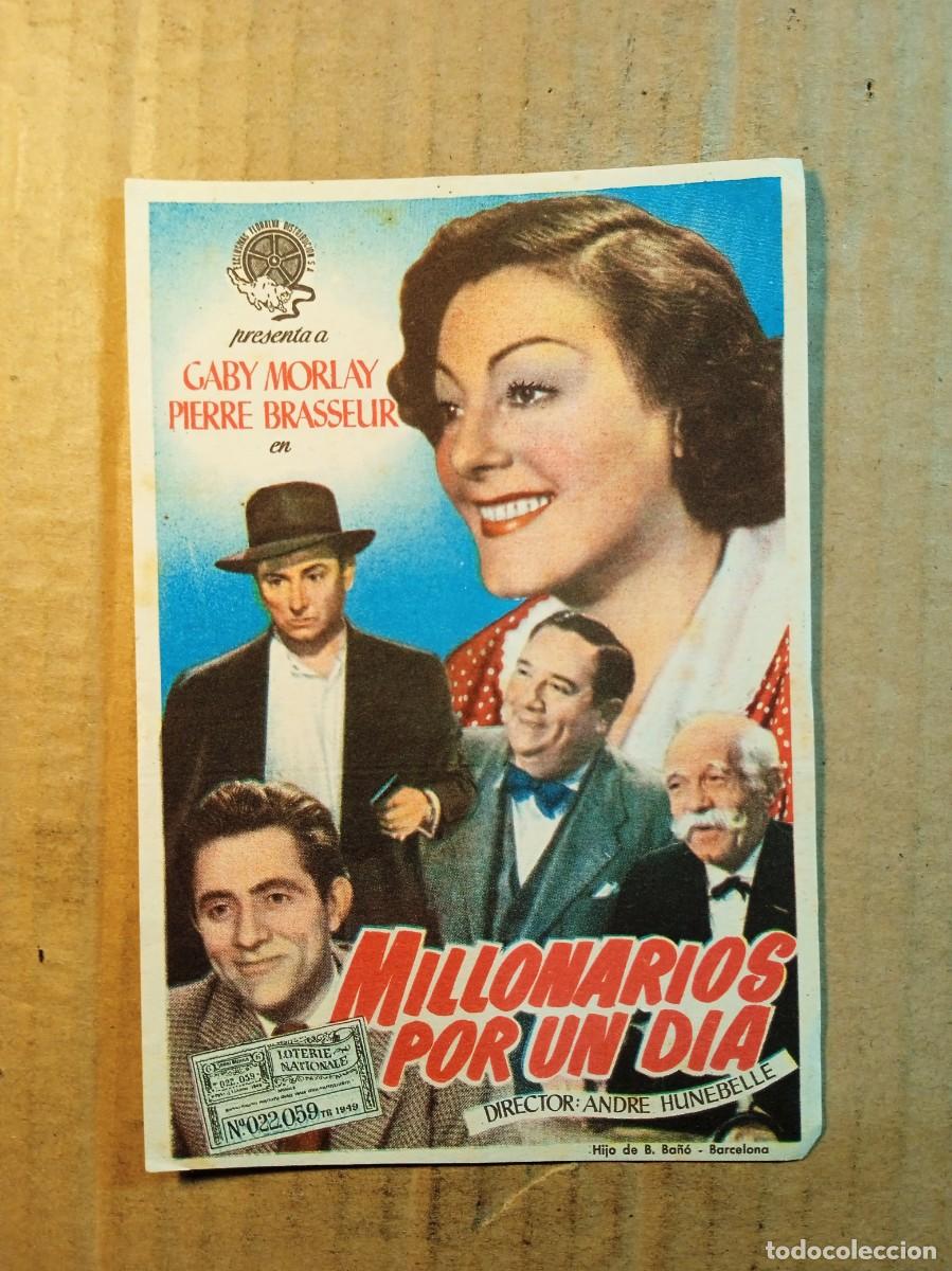Kino: FOLLETO DE MANO SIN PUBLICIDAD MILLONARIOS POR UN DIA