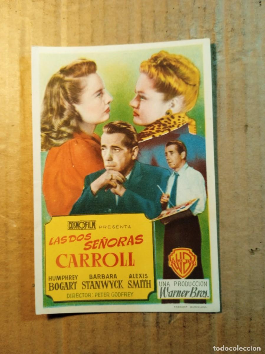  Foglietti di film di film antichi di cinema: FOLLETO DE MANO SIN PUBLICIDAD LAS DOS SE&Ntilde;ORAS CARROLL
