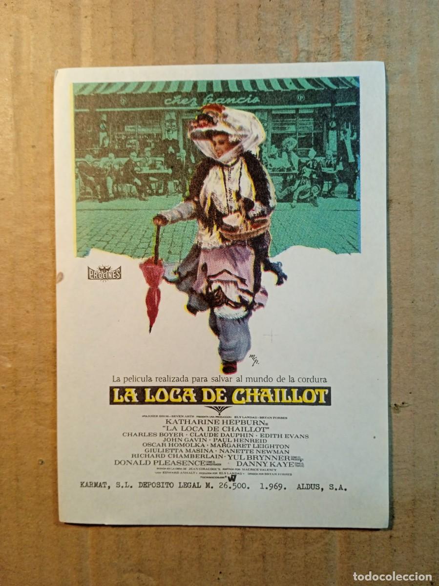  Foglietti di film di film antichi di cinema: FOLLETO DE MANO SIN PUBLICIDAD LA LOCA DE CHAILLOT