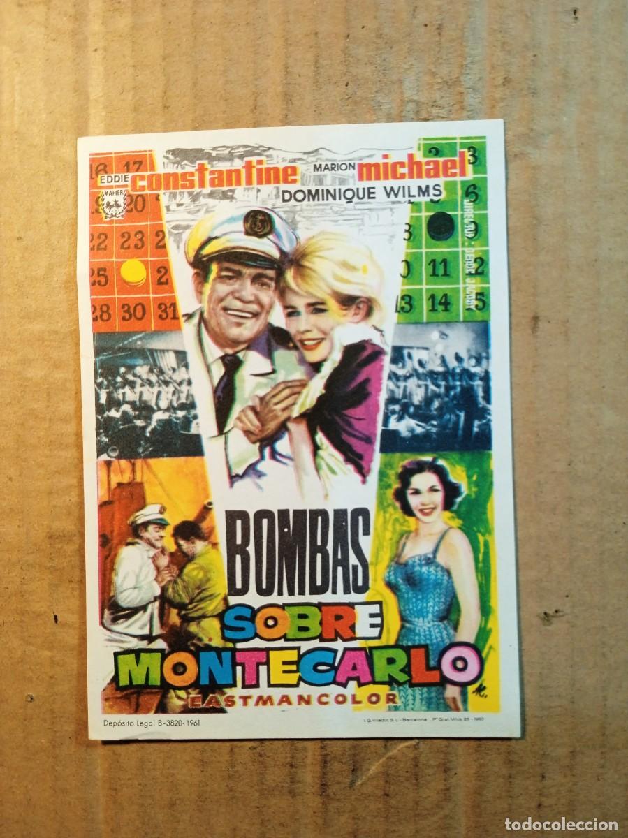 Kino: FOLLETO DE MANO SIN PUBLICIDAD BOMBAS SOBRE MONTECARLO