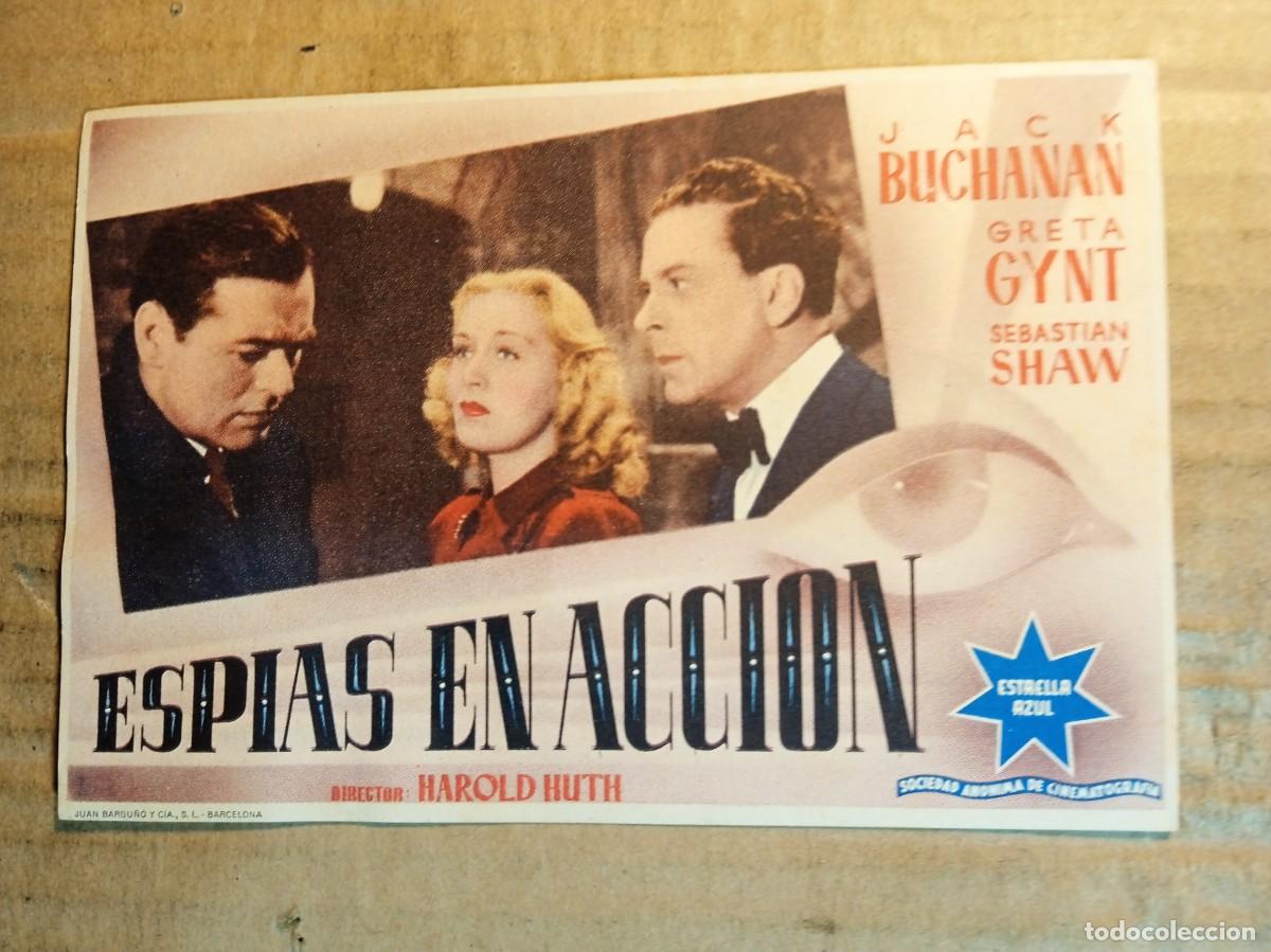  Flyers Publicitaires de films Anciens: FOLLETO DE MANO SIN PUBLICIDAD ESPIAS EN ACCION