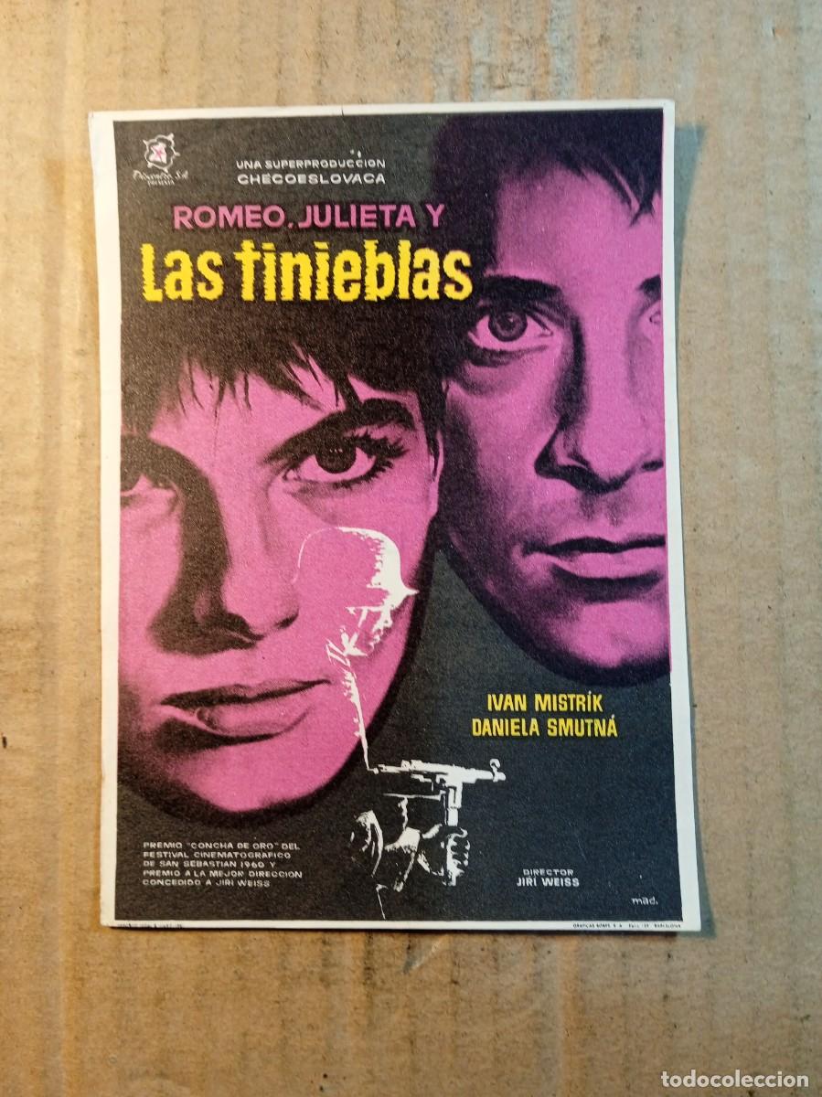  Flyers Publicitaires de films Anciens: FOLLETO DE MANO SIN PUBLICIDAD ROMEO Y JULIETA Y LAS TINIEBLAS