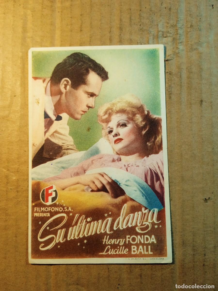 Cine: FOLLETO DE MANO SIN PUBLICIDAD SU ULTIMA DANZA