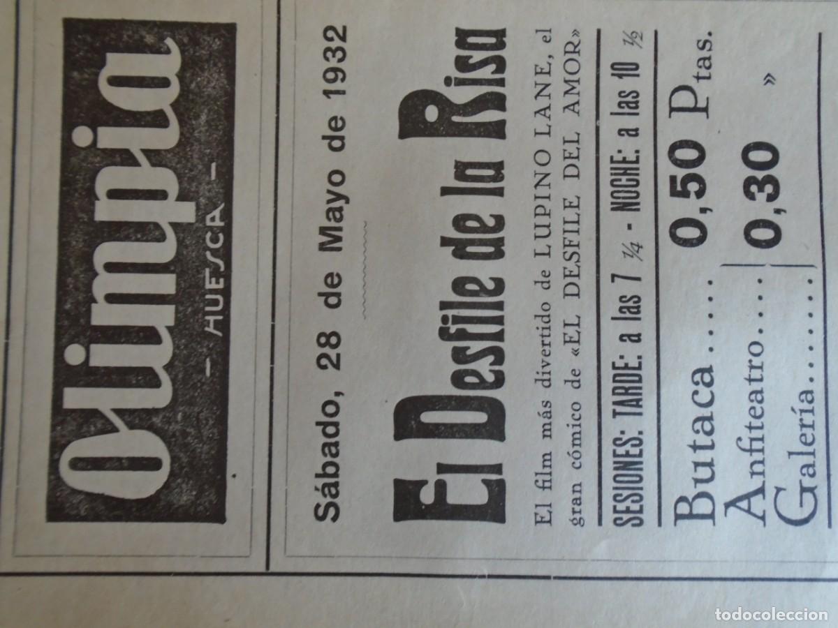 Cine: (OH-61)PROGRAMA EL DESFILE DE LA RISA A&Ntilde;O 1932 - TEATRO OLIMPIA (HUESCA) - Foto 2