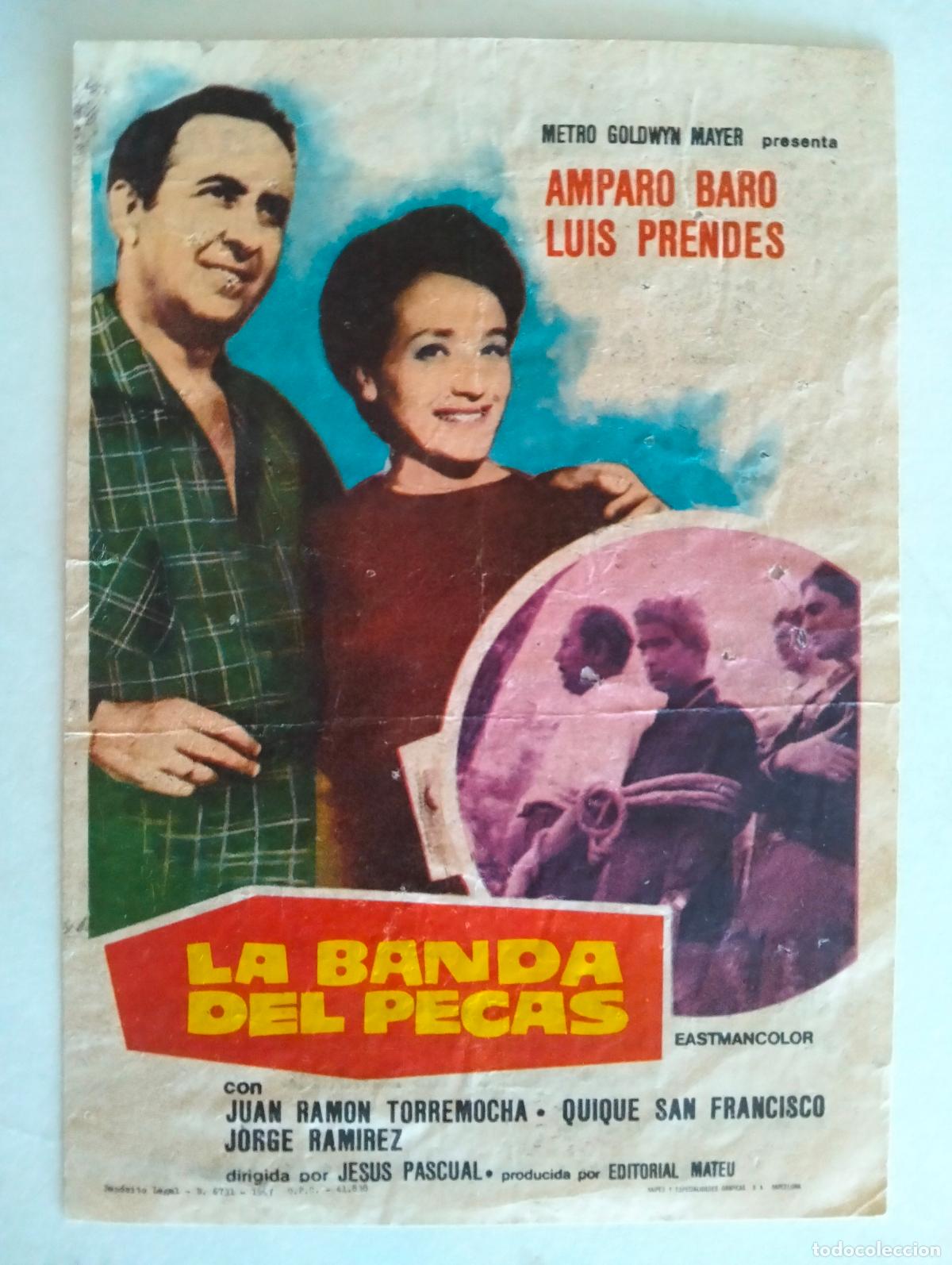 Cine: FOLLETO DE CINE, LA BANDA DEL PECAS, PUBLICIDAD CINE COLON