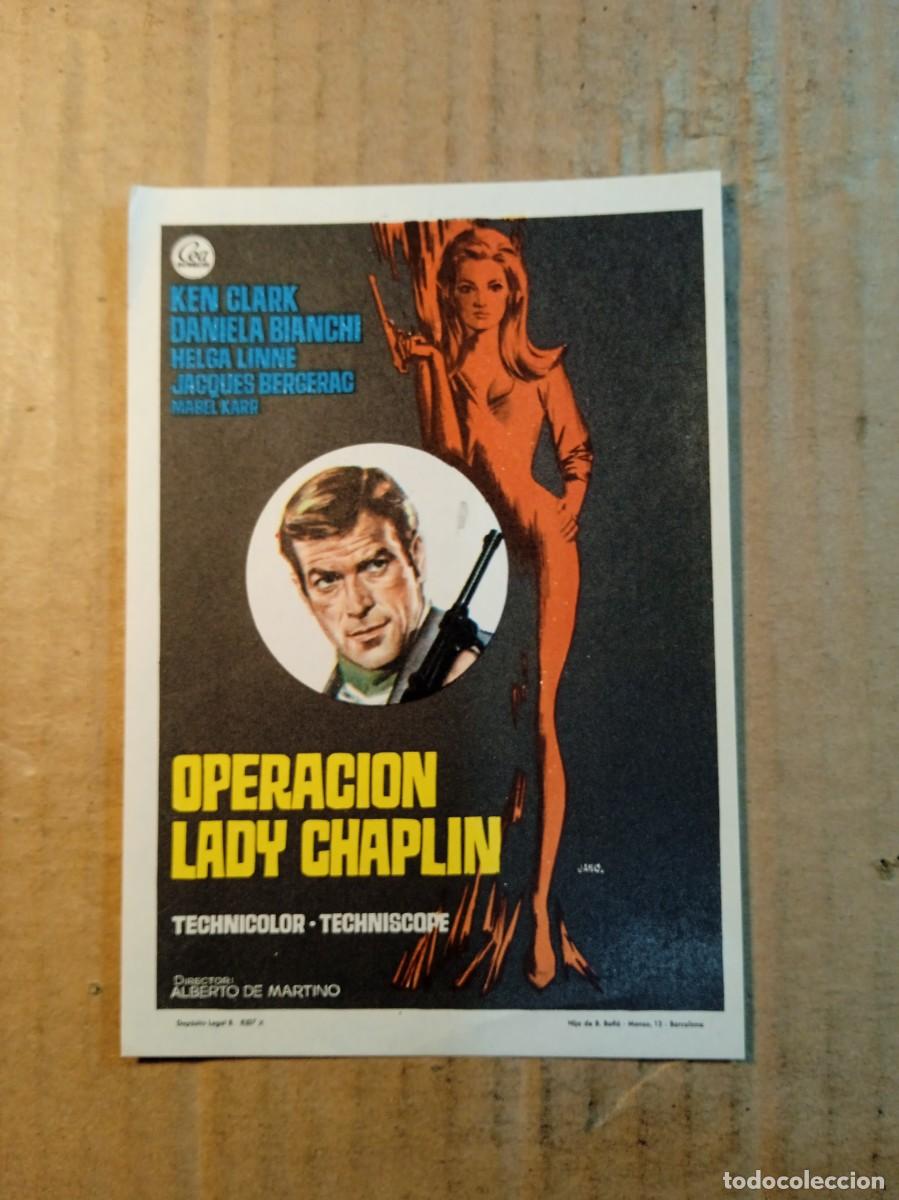  Foglietti di film di film antichi di cinema: FOLLETO DE MANO SIN PUBLICIDAD OPERACION LADY CHAPLIN
