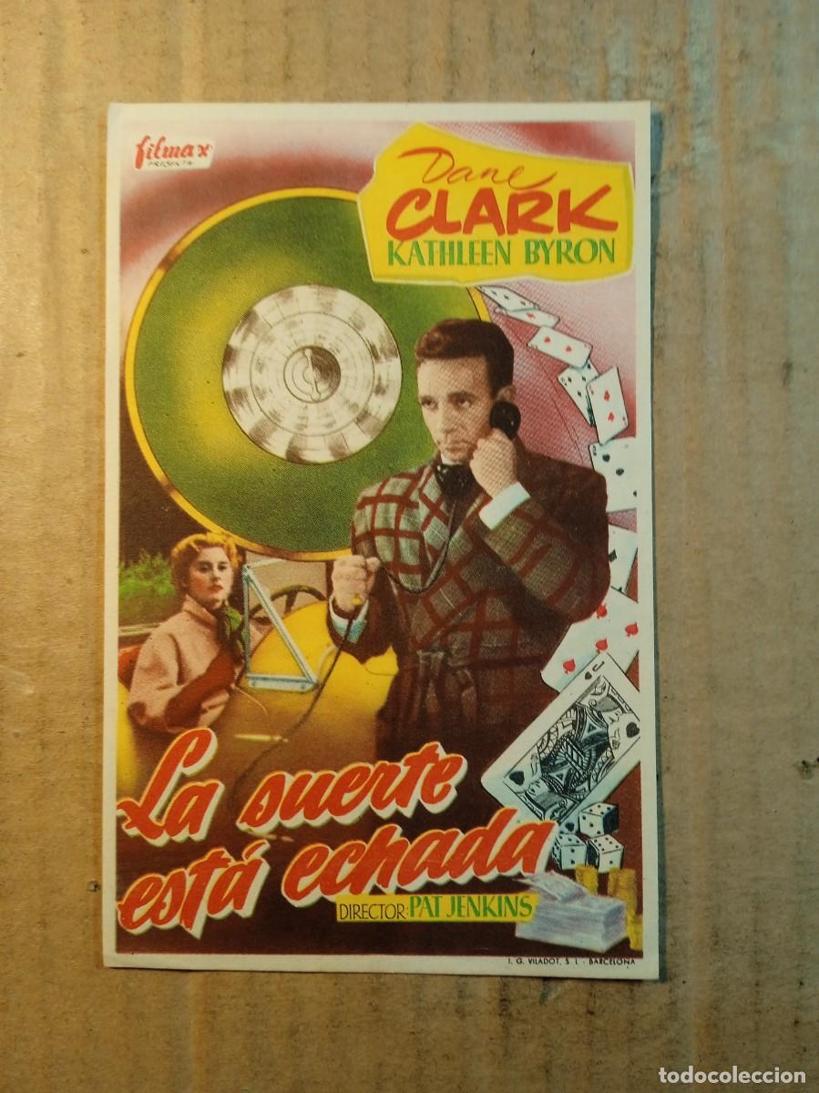 Folhetos de m&atilde;o de filmes antigos de cinema: FOLLETO DE MANO SIN PUBLICIDAD LA SUERTE ESTA ECHADA