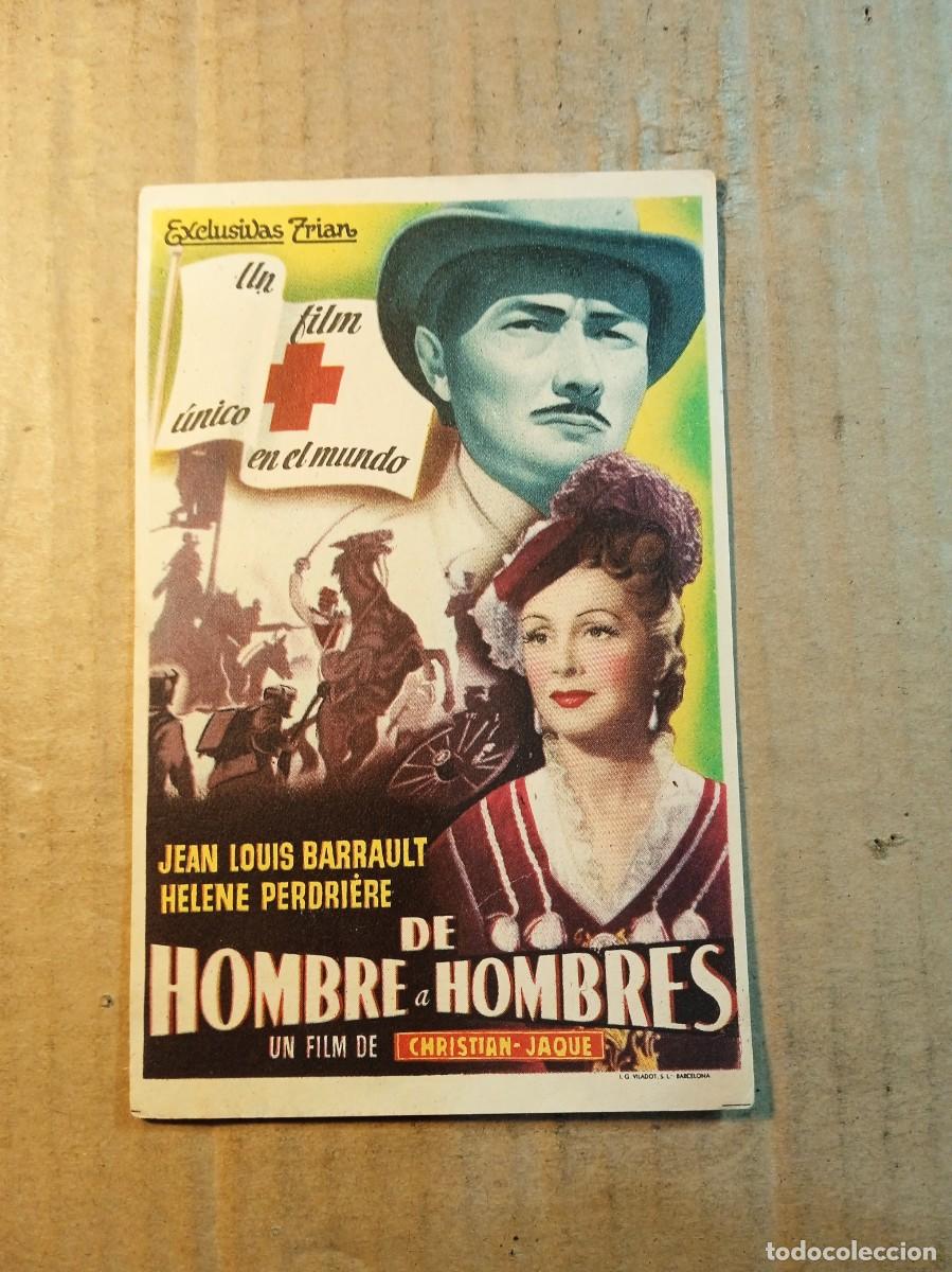  Flyers Publicitaires de films Anciens: FOLLETO DE MANO SIN PUBLICIDAD HOMBRE DE HOMBRES