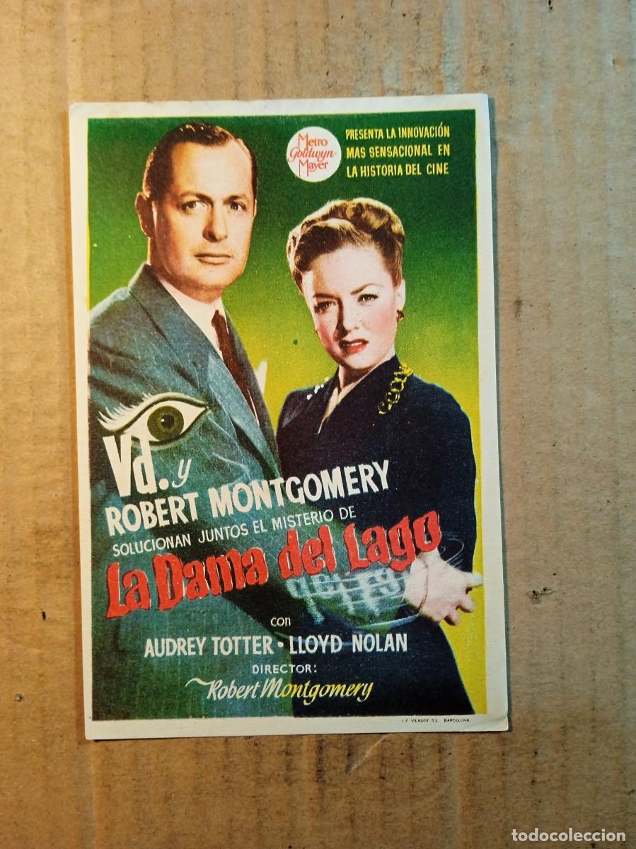  Flyers Publicitaires de films Anciens: FOLLETO DE MANO SIN PUBLICIDAD LA DAMA DEL LAGO