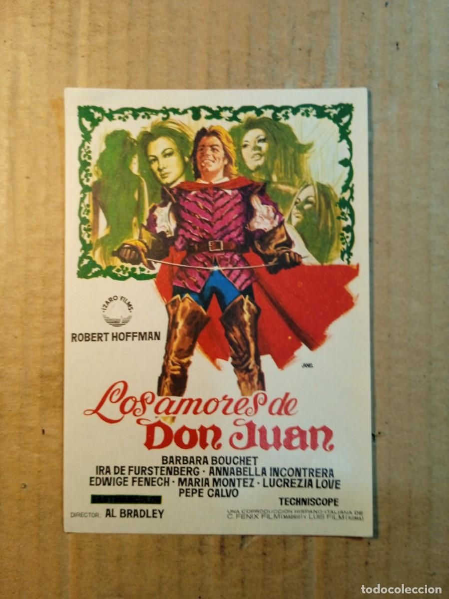  Foglietti di film di film antichi di cinema: FOLLETO DE MANO SIN PUBLICIDAD LOS AMORES DE DON JUAN
