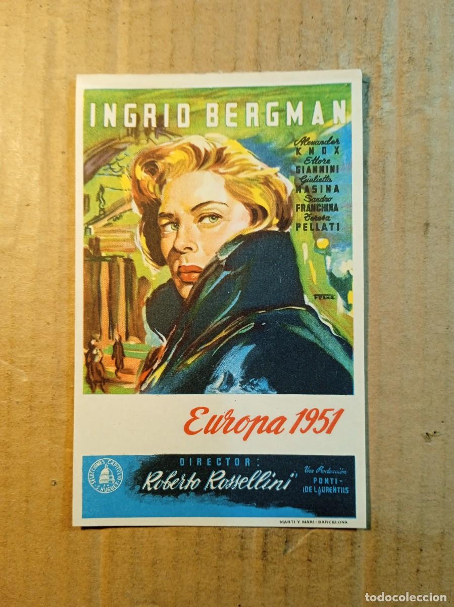  Foglietti di film di film antichi di cinema: FOLLETO DE MANO SIN PUBLICIDAD EUROPA 1951