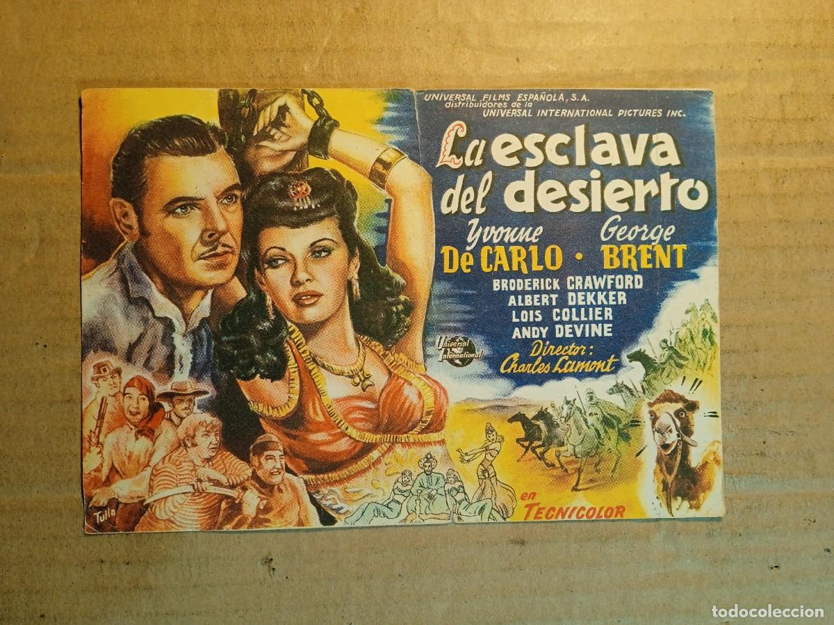 Cine: FOLLETO DE MANO SIN PUBLICIDAD LA ESCLAVA DEL DESIERTO
