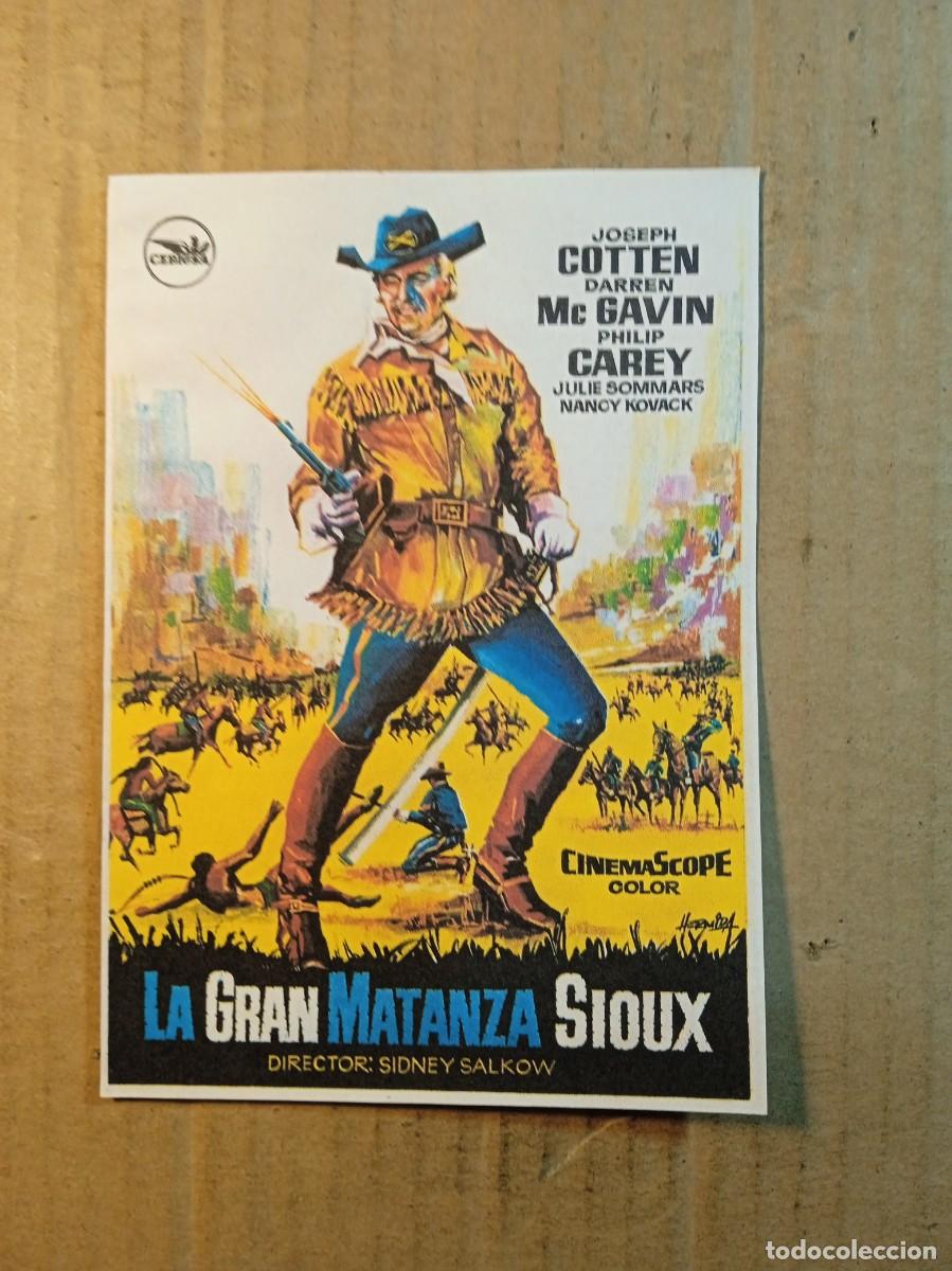  Flyers Publicitaires de films Anciens: FOLLETO DE MANO SIN PUBLICIDAD LA GRAN MATANZA SIOUX
