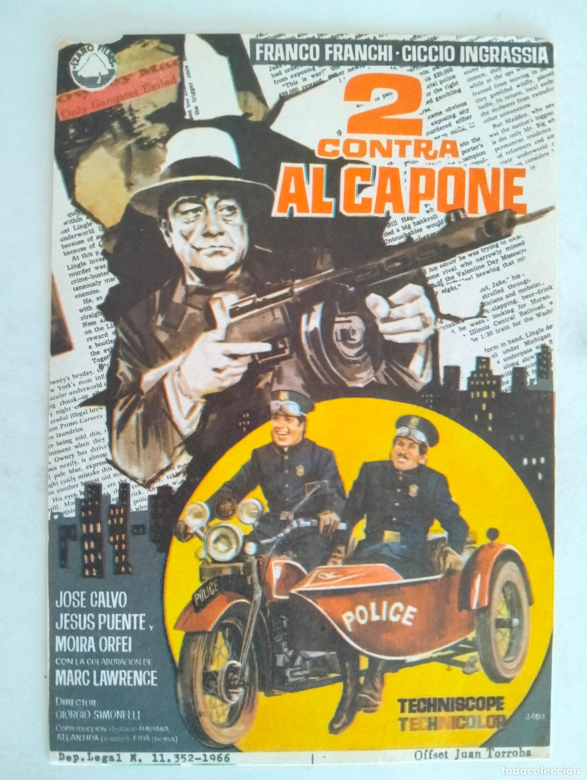 Cine: FOLLETO DE CINE, 2 CONTRA ALCAPONE