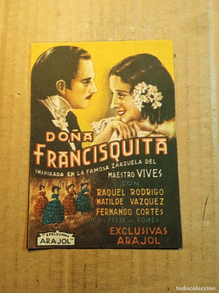  Flyers Publicitaires de films Anciens: FOLLETO DE MANO SIN PUBLICIDAD DO&Ntilde;A FRANCISQUITA
