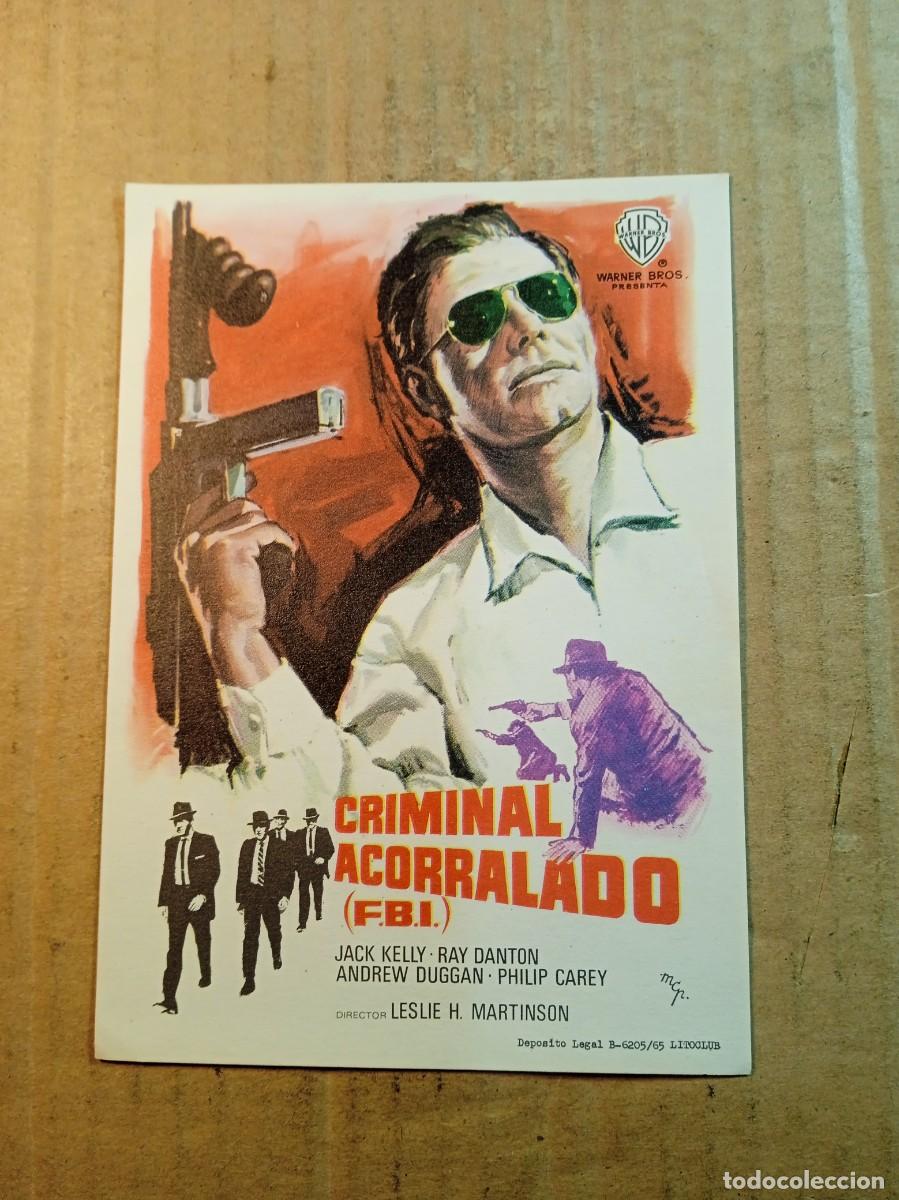 Folhetos de m&atilde;o de filmes antigos de cinema: FOLLETO DE MANO SIN PUBLICIDAD CRIMINAL ACORRALADO (F.B.I.)