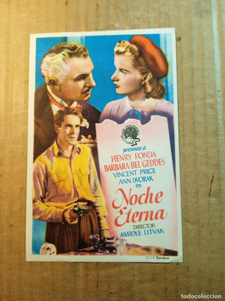  Flyers Publicitaires de films Anciens: FOLLETO DE MANO SIN PUBLICIDAD NOCHE ETERNA