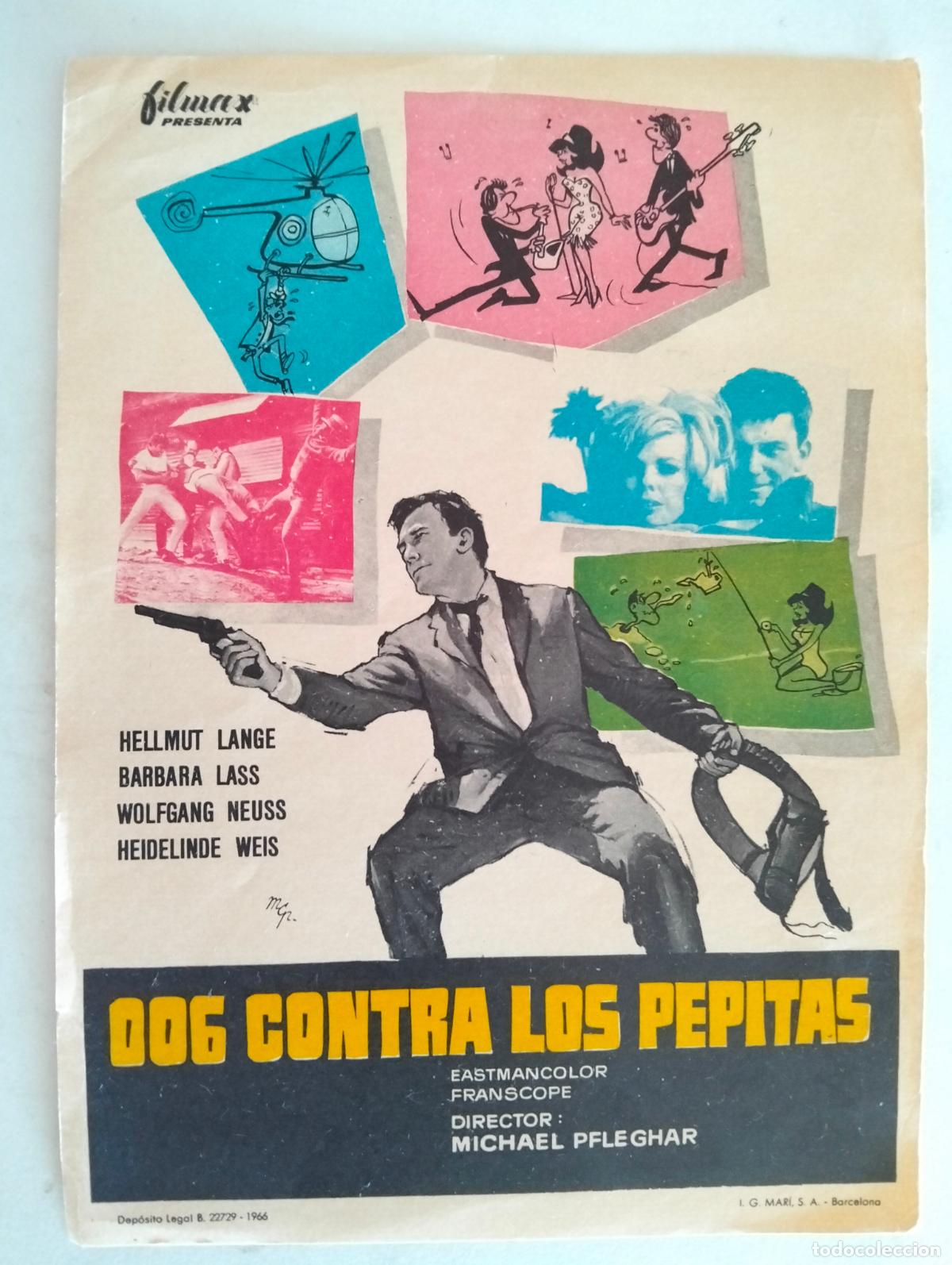  Foglietti di film di film antichi di cinema: FOLLETO DE CINE, 006 CONTRA LOS PEPITAS