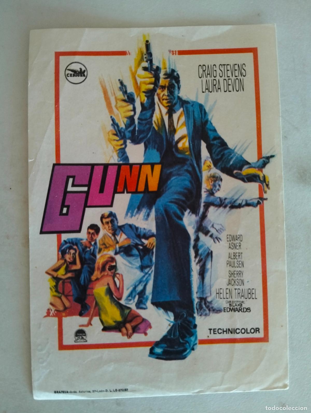  Foglietti di film di film antichi di cinema: FOLLETO DE CINE, GUNN