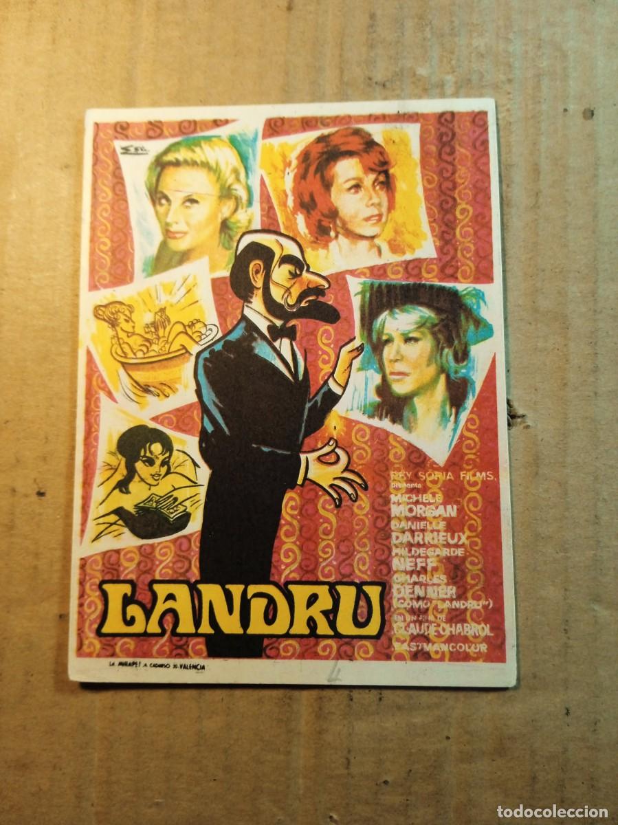  Foglietti di film di film antichi di cinema: FOLLETO DE MANO SIN PUBLICIDAD LANDRU