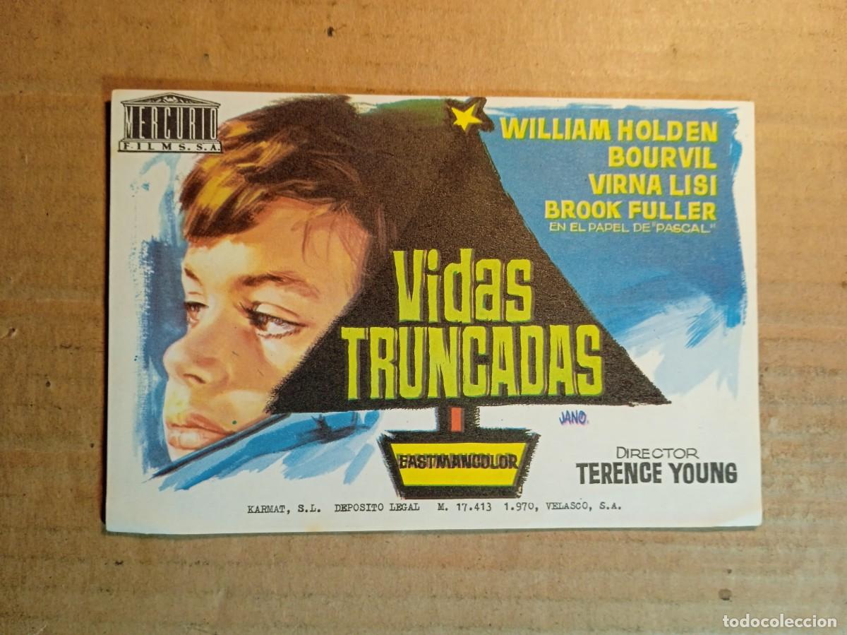  Flyers Publicitaires de films Anciens: FOLLETO DE MANO SIN PUBLICIDAD VIDAS TRUNCADAS