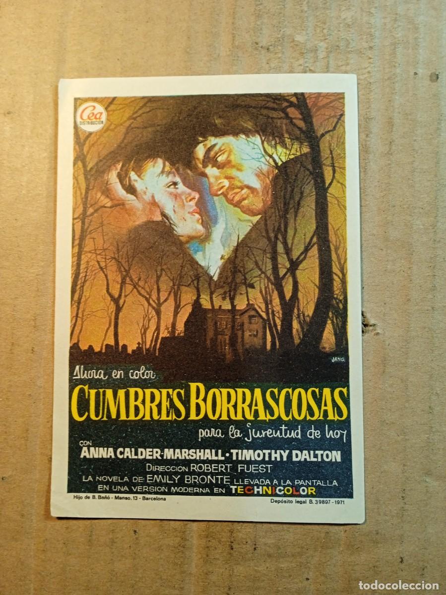  Flyers Publicitaires de films Anciens: FOLLETO DE MANO SIN PUBLICIDAD CUMBRES BORRASCOSAS