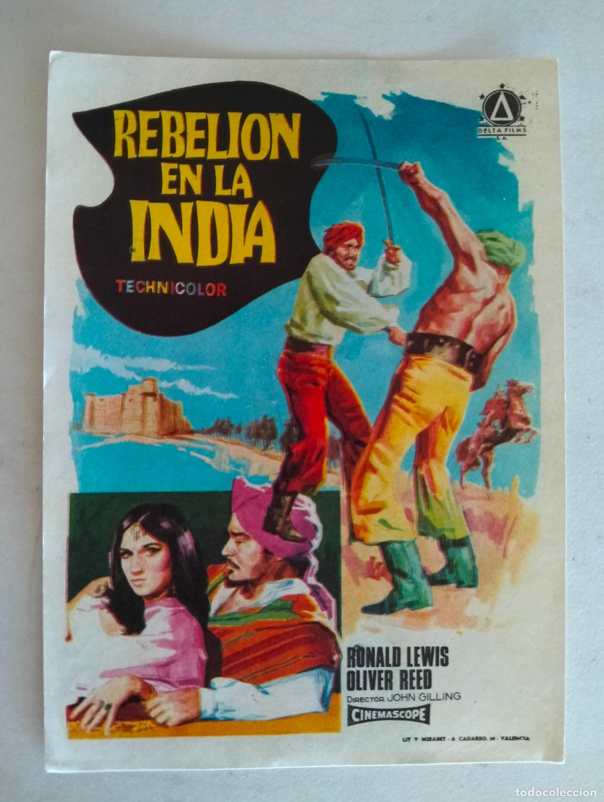 Cine: FOLLETO DE CINE, REBELION EN LA INDIA