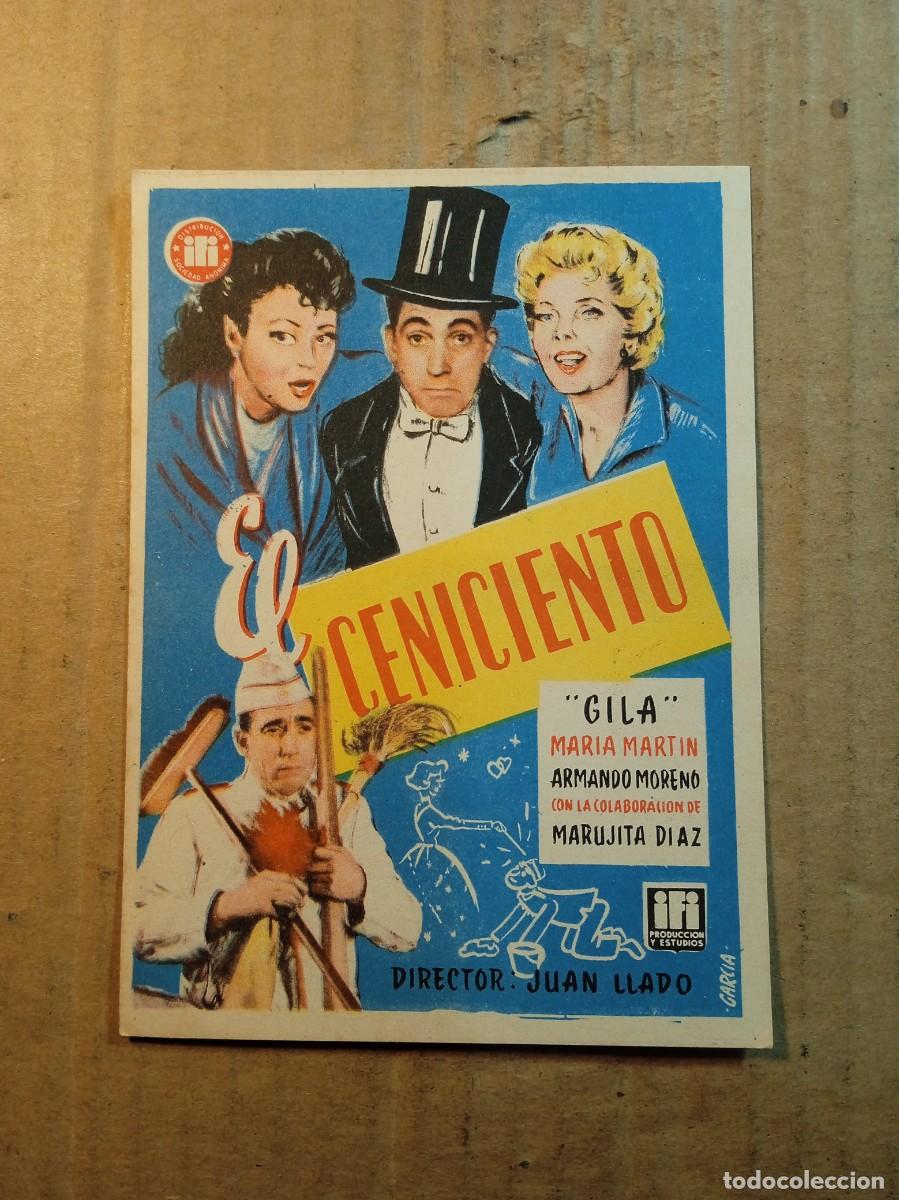  Foglietti di film di film antichi di cinema: FOLLETO DE MANO SIN PUBLICIDAD EL CENICIENTO