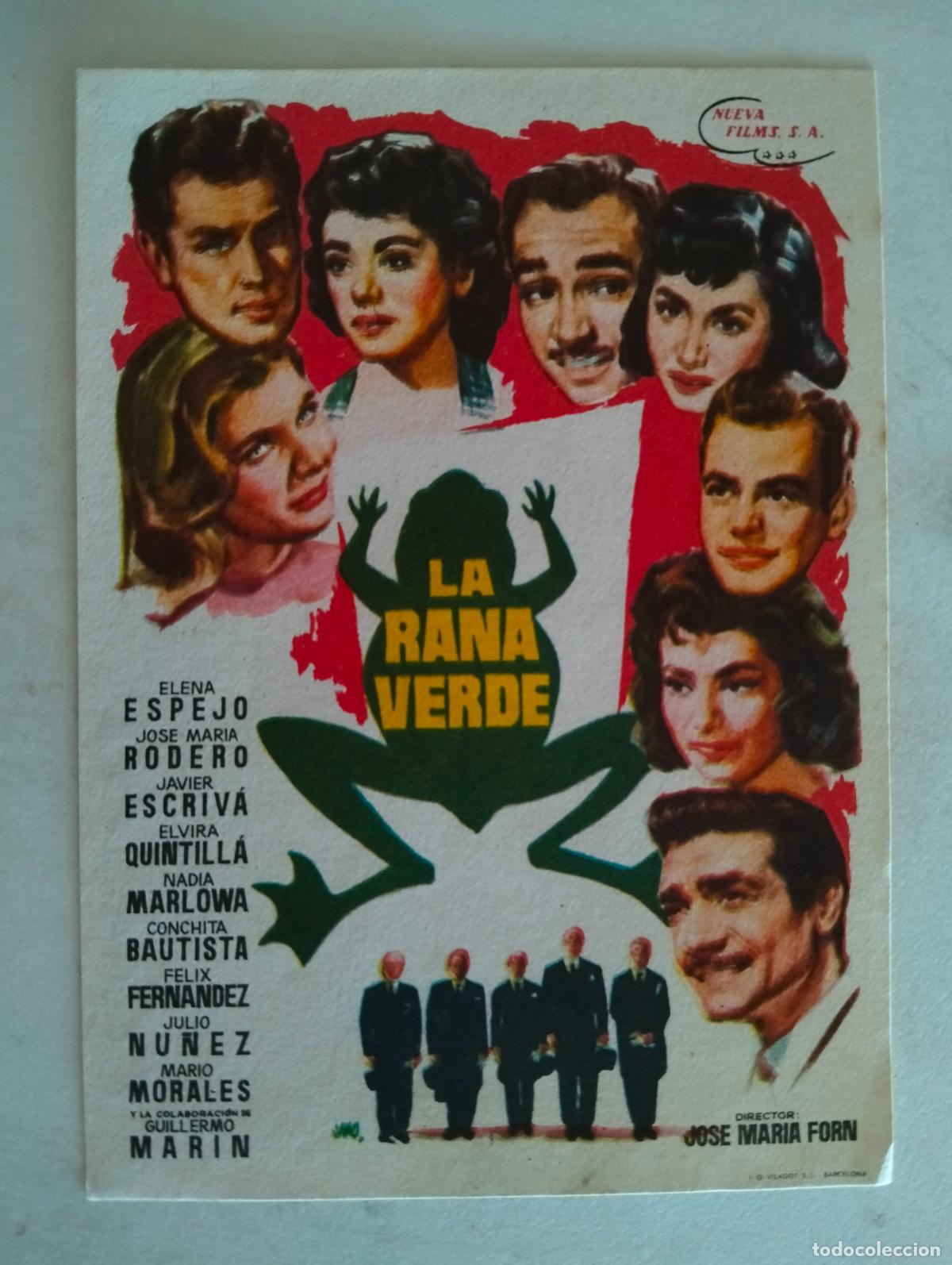Cine: FOLLETO DE CINE, LA RANA VERDE