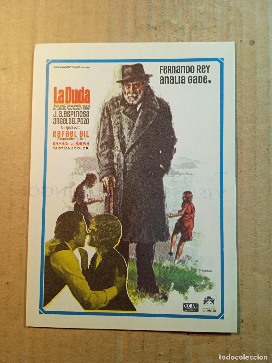 Folhetos de m&atilde;o de filmes antigos de cinema: FOLLETO DE MANO SIN PUBLICIDAD LA DUDA