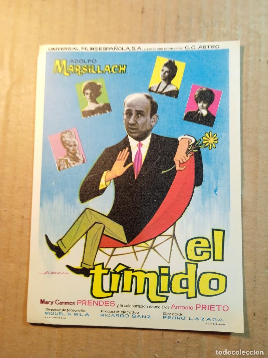  Flyers Publicitaires de films Anciens: FOLLETO DE MANO SIN PUBLICIDAD EL TIMIDO