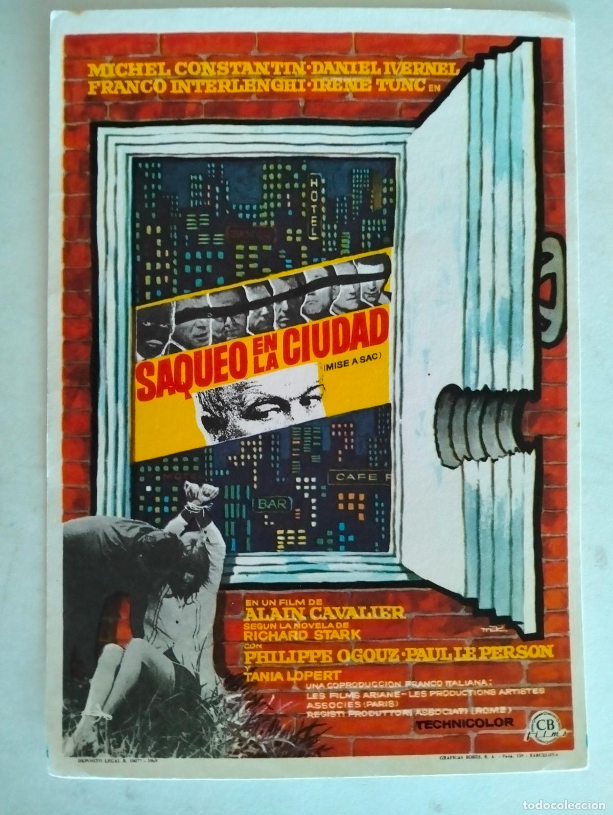 Cine: FOLLETO DE CINE, SAQUEO EN LA CIUDAD