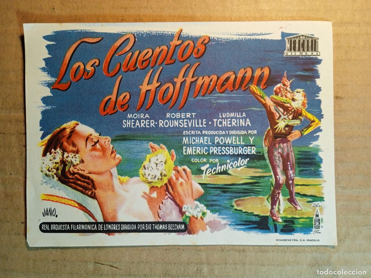  Foglietti di film di film antichi di cinema: FOLLETO DE MANO SIN PUBLICIDAD LOS CUENTOS DE HOFFMANN