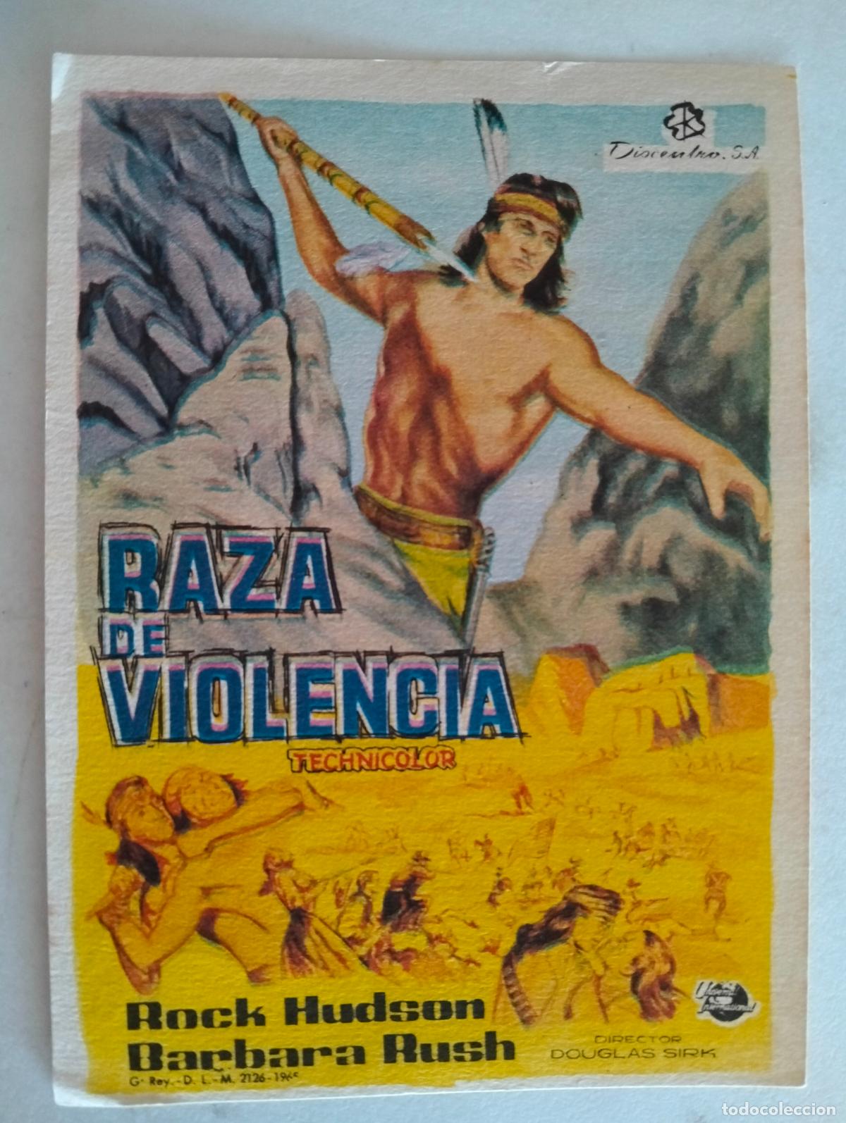 Cine: FOLLETO DE CINE, RAZA DE VIOLENCIA