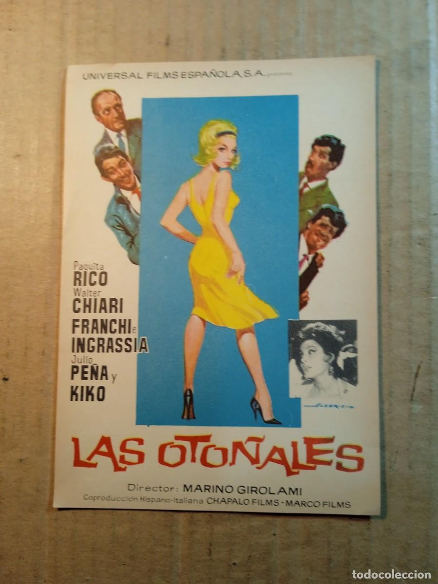 Cinema: FOLLETO DE MANO SIN PUBLICIDAD LAS OTO&Ntilde;ALES
