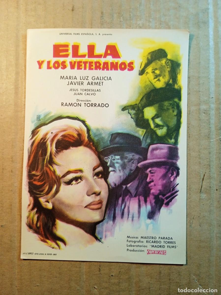  Flyers Publicitaires de films Anciens: FOLLETO DE MANO SIN PUBLICIDAD ELLA Y LOS VETERANOS