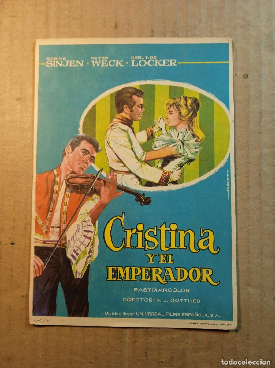  Foglietti di film di film antichi di cinema: FOLLETO DE MANO SIN PUBLICIDAD CRISTINA Y EL EMPERADOR
