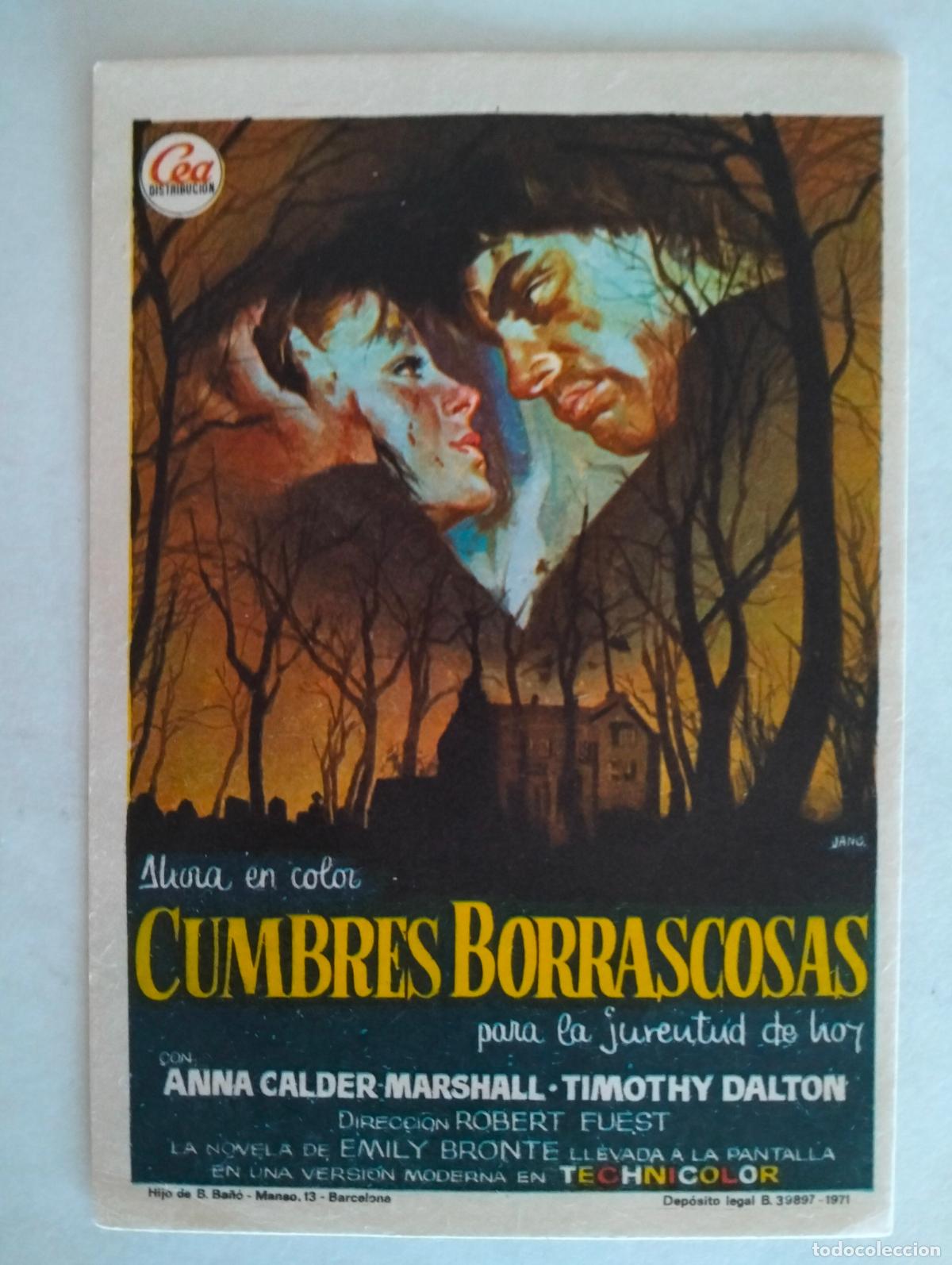 Cine: FOLLETO DE CINE, CUMBRES BORRASCOSAS