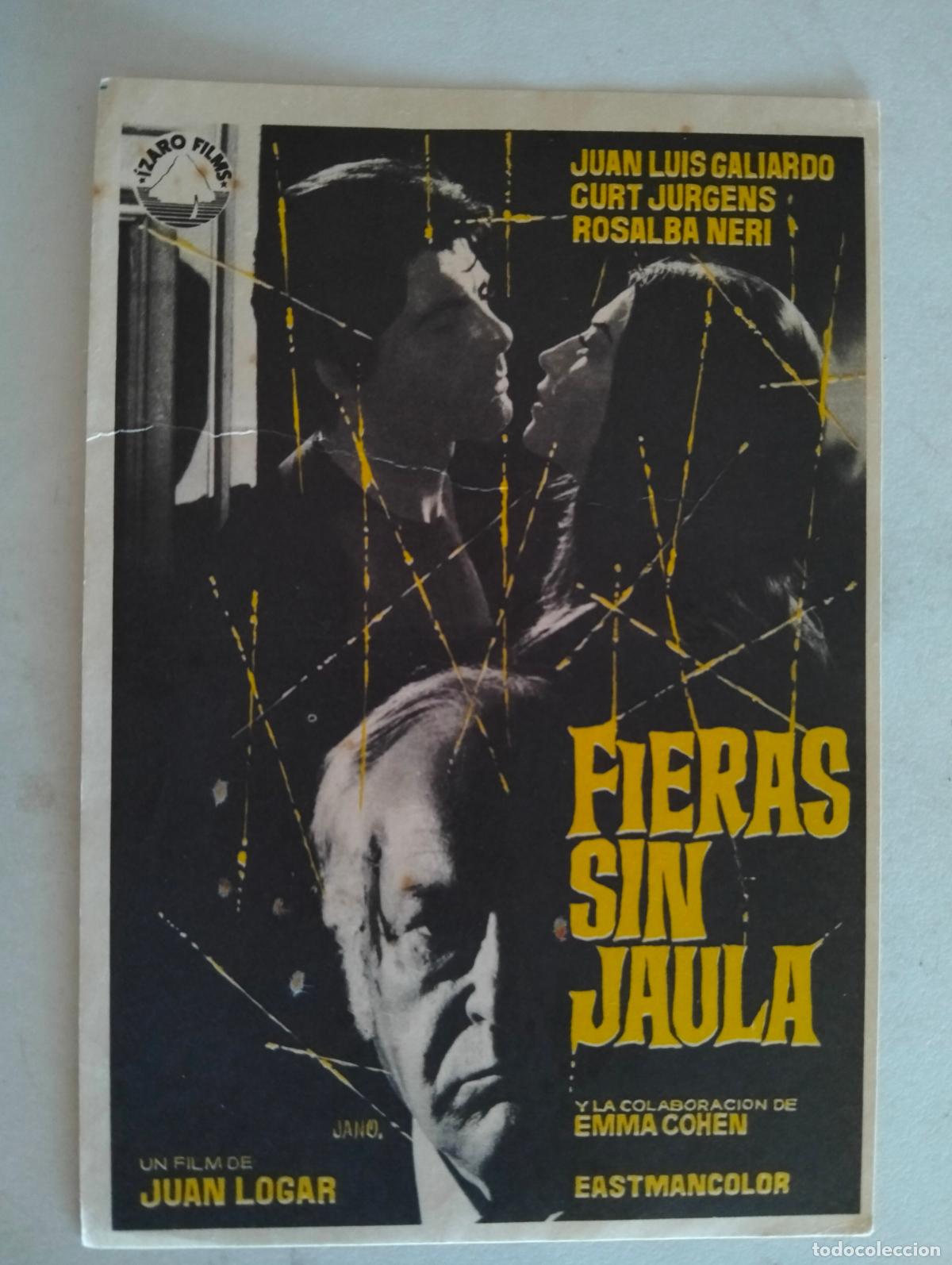 Cine: FOLLETO DE CINE, FIERAS SIN JAULA