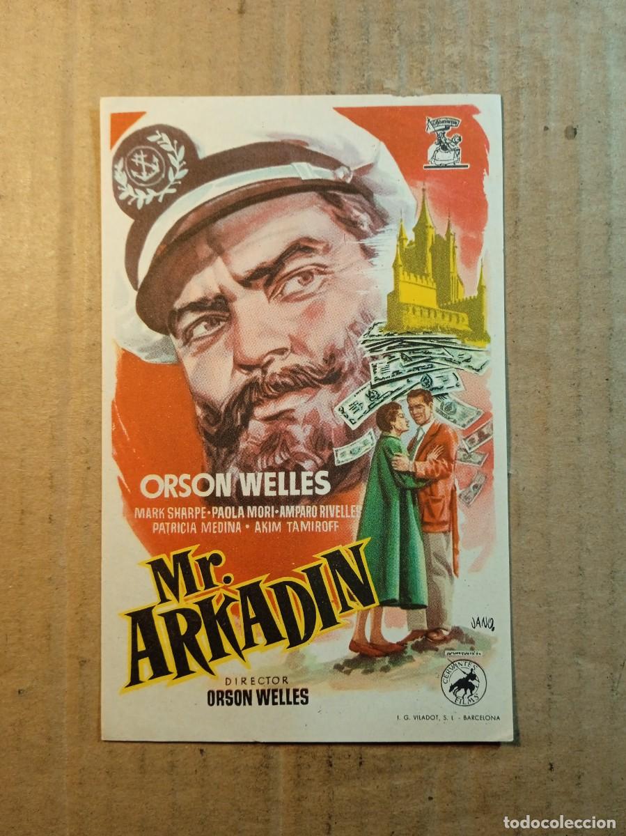  Flyers Publicitaires de films Anciens: FOLLETO DE MANO SIN PUBLICIDAD MR. ARKADIN