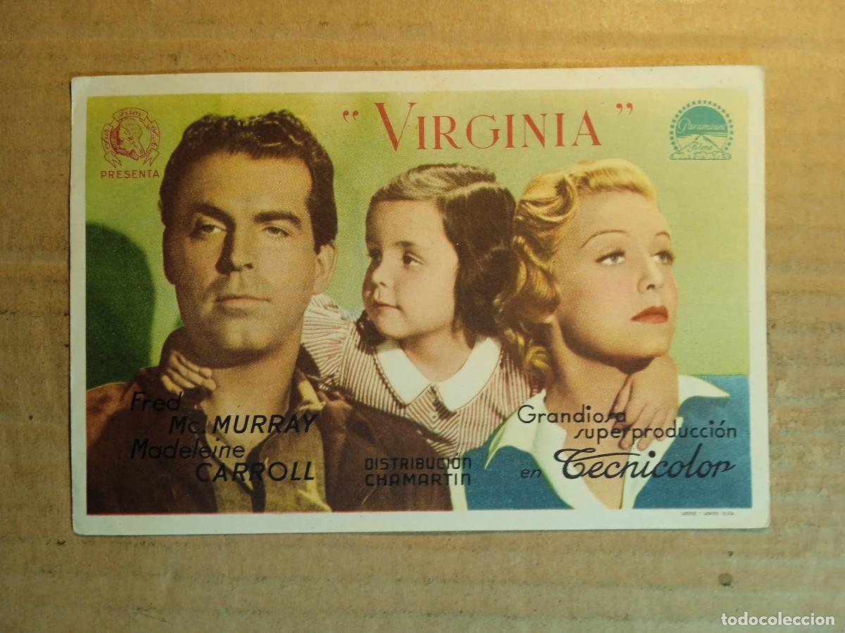  Flyers Publicitaires de films Anciens: FOLLETO DE MANO SIN PUBLICIDAD VIRGINIA